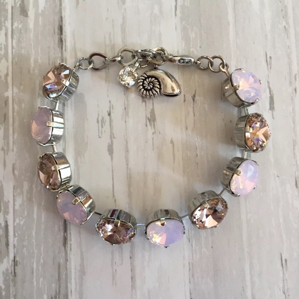 12mm cup chain bracelet with Swarovski crystals